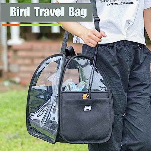 Bird-Carrier-Parakeet-Cage-Breathable-Bird-Backpack-Bird-Travel-Carrier-Parrot-Portable-Bag-Pet-Travel-Cage-with-TrayPerchesFood-Bowl-for-Small-Birds-Green-Cheek-Cockatiel-Parrot
