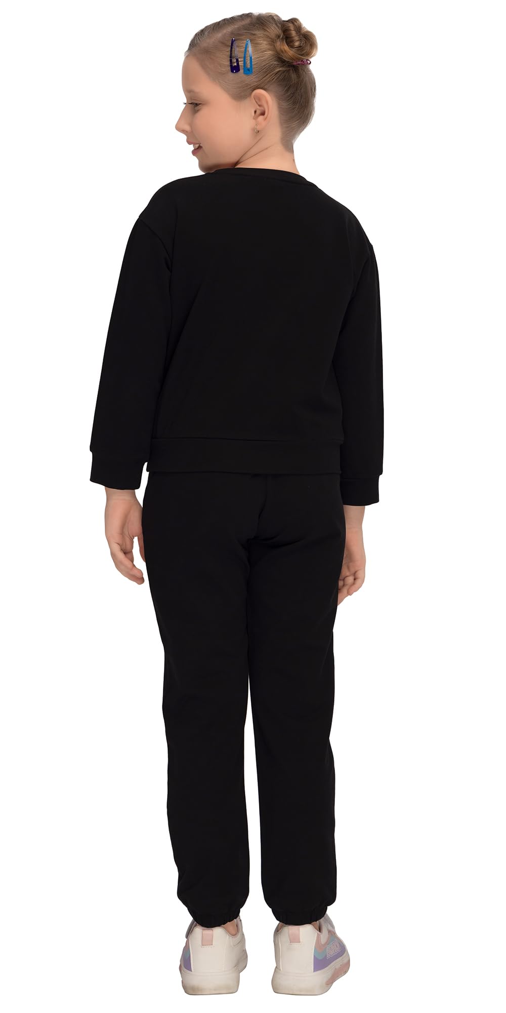 Laughing Kids Black Full Sleeves Track Night Suits For Girls LK-TR-25077 (9 to 10 Years) 1
