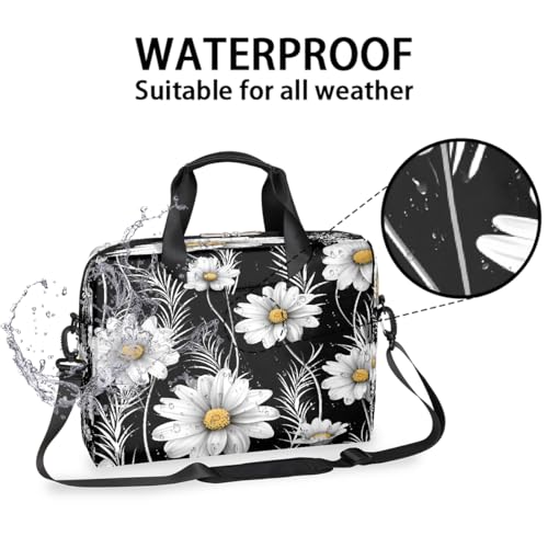 Bolso para laptop 15.6-16 pulg con diseño floral y correa miniatura 3