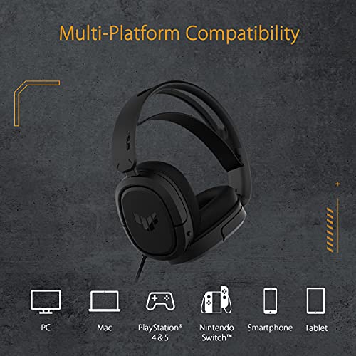Image of ASUS TUF Gaming H1 Wireless Headset (Discord Certified Mic, 7.1 Surround Sound, 40mm Drivers, 2.4GHz, USB-C, Lightweight, 15 Hour Battery Life, for PC, Mac, Switch, Mobile Devices, PS4, PS5)- Black