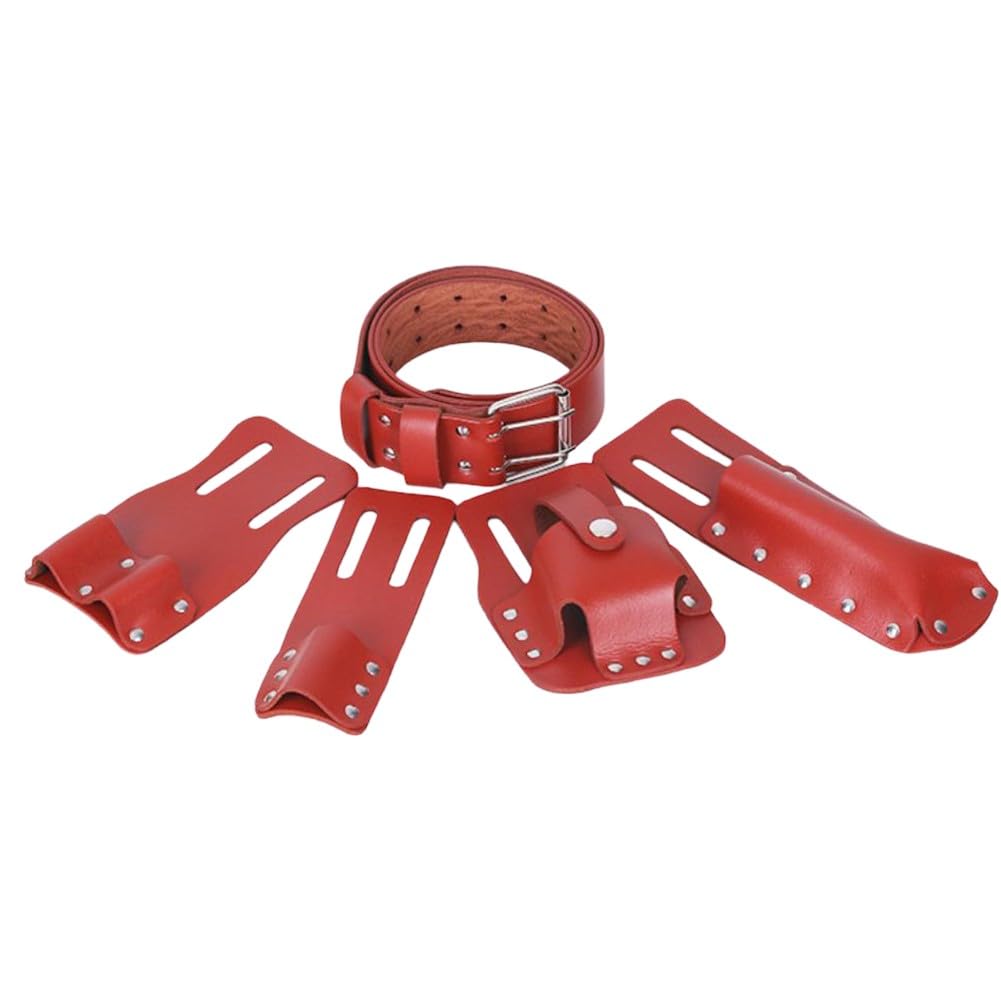 Cintura porta attrezzi in pelle, borsa porta attrezzi, 12,7 cm, per chiavi a livello, lavori su impalcature, organizer resistente per commercianti
