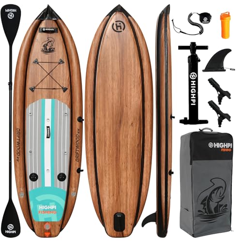 Highpi 10'10'' Inflatable Stand Up Paddle Board for Youth and Adults – Wide Sup with Premium Accessories, Blow Up Paddleboard for Surfing, Fishing, Yoga & More