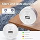 Gasmelder Erdgasdetektor CH4/Propan/Methan 100% Batteriebetrieben - Kombinierter Gasalarm mit Optischem & Akustischem Alarm - Gassensor für Sicherheit in Haushalt (Keine Batterie enthalten)