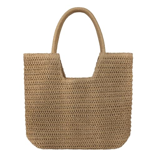 Bolso playero grande tejido para mujer miniatura 1