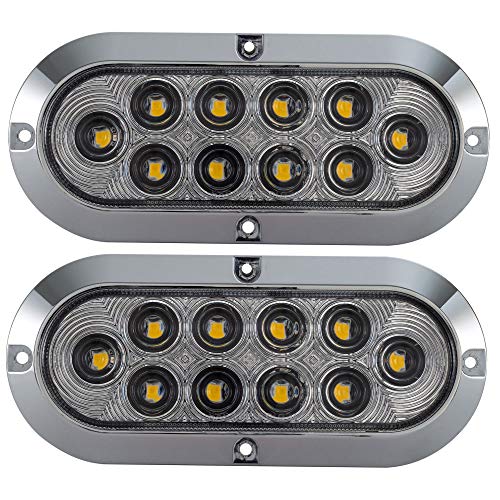 Lámpara LED Ovalada 6" Stop/Tail/Turn Rojo 2 Pack miniatura 1