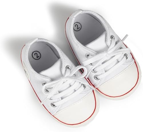 Miniatura 5 de KIDSUN zapatos deportivos altos hasta el tobillo para bebés, niños y niñas con suela antideslizante, suaves, para recién nacidos, zapatos