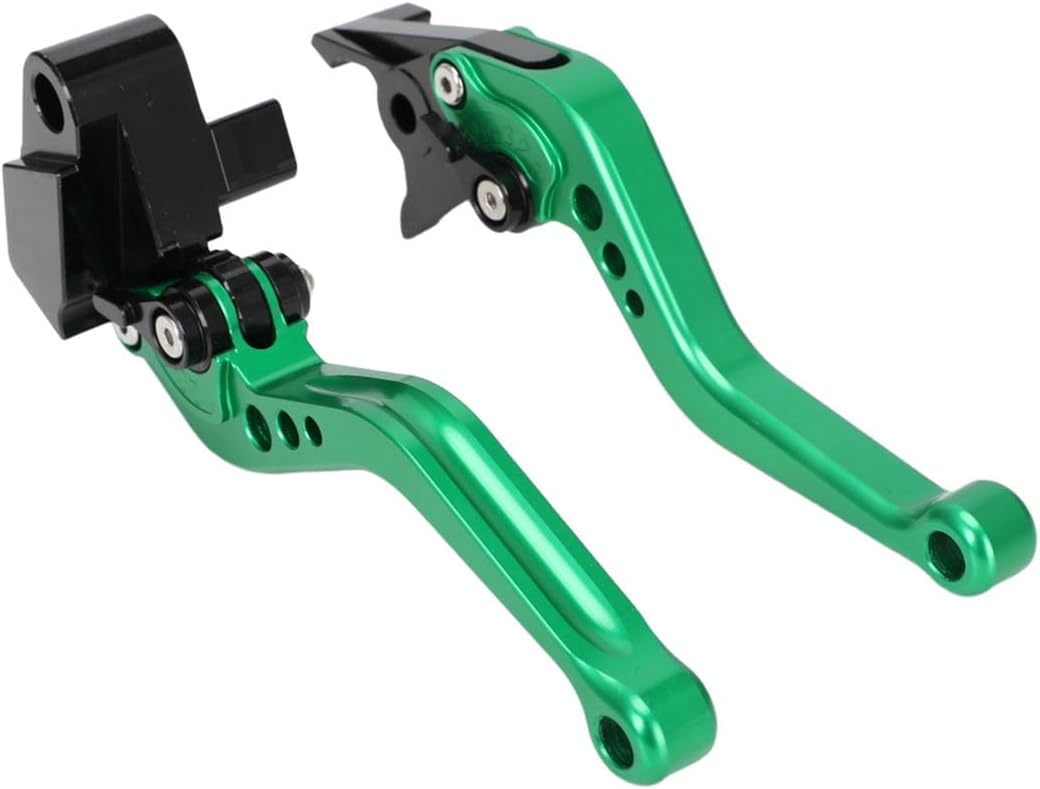 Motorcycle Brake Clutch Lever Pivot Levers Set Adjustable CNC for Z650 Z900 EX650 ER6F 2017-2023 Z650RS 2022-2023 KLZ1000 2015-2019 Vulcan S 650 KLE650 2015-2023 Green