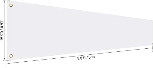 Vista 15 de Pancarta grande y letreros en blanco de poliéster, tela Oxford, pancarta con cuerda colgante para pared interior, exterior, fácil de colgar