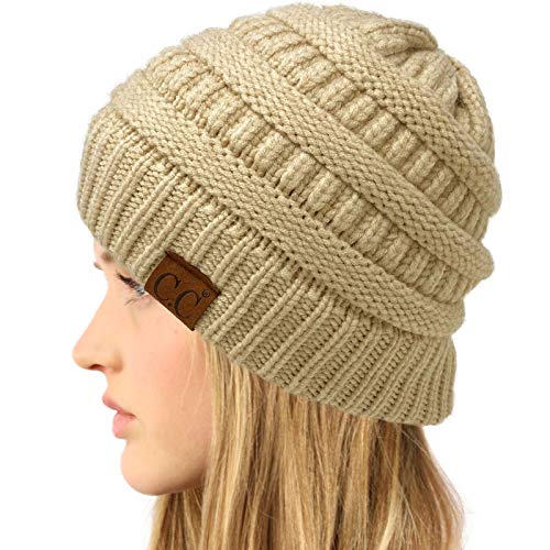 Image of Hatsandscarf CC Exclusives Solid Color Beanie Tail Hat for Adult (MB-20A)