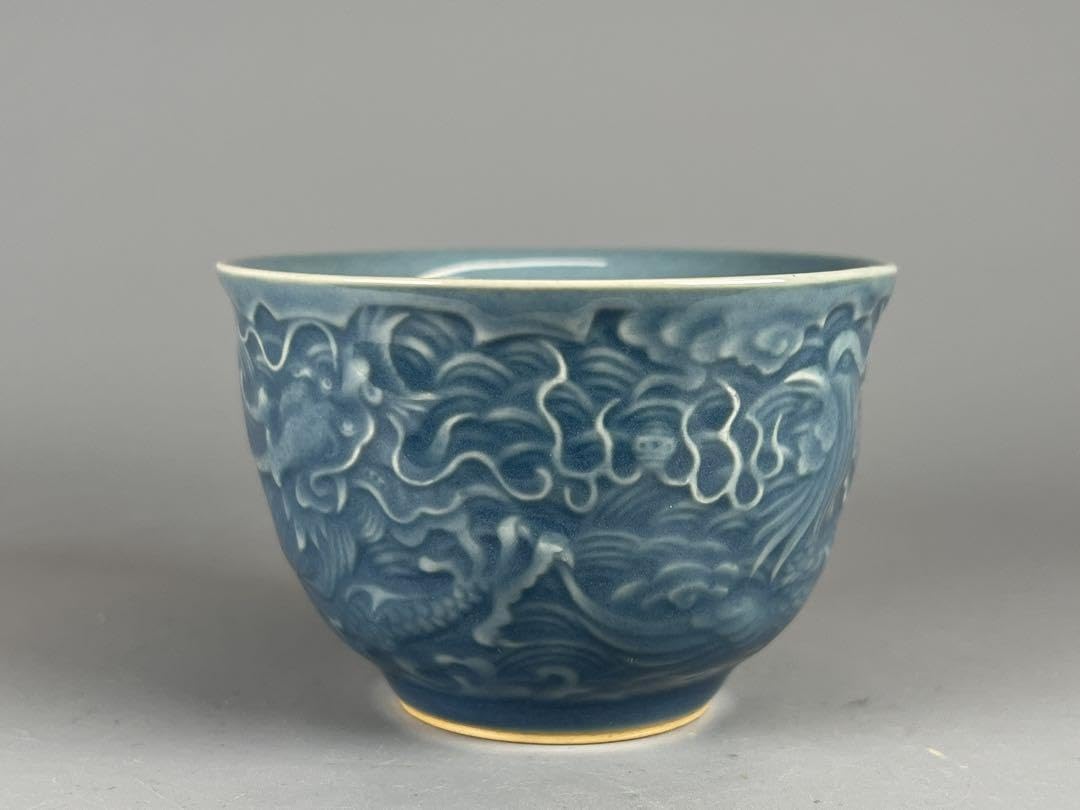 Amazon.co.jp: 龍鳳紋 中国美術 湯呑み 茶器 茶杯 煎茶道具 雲紋