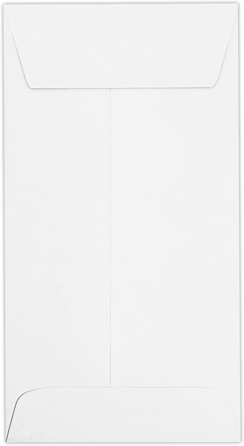 LUXPaper #7 Coin Envelopes | 3 1/2 x 6 1/2 | Bright White | 80lb. Text | 250 Qty