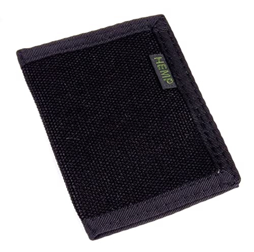 Hemp Mini Bi-fold Wallet (Black)