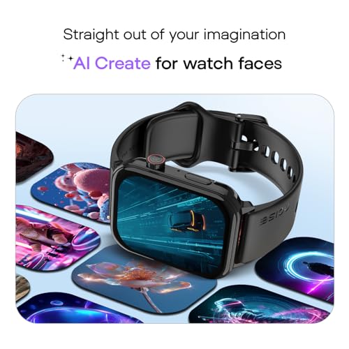 Image of Noise Icon 5 Smartwatch with AI Watch Faces & AI Search, 1.95 inch AMOLED Display, 10 Days Battery, Bluetooth Calling, 100+ Sports Modes, IP68 (Jet Black)