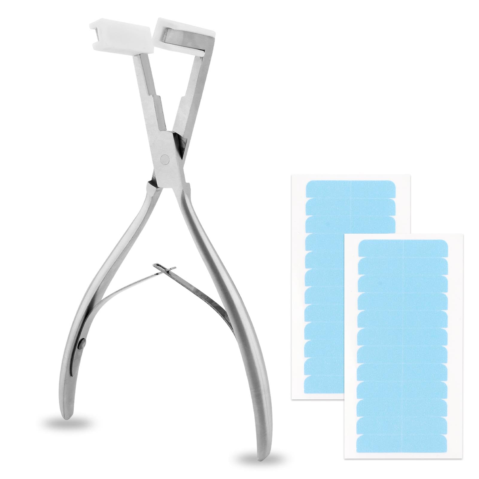 Photo 1 of Tape in Hair Extension Pliers,Flat Surface Sealing With 2 Hair Extension Tape(Stainless Steel)