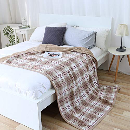 Couverture plaid damier marron cadeau idéal pour enfants et adultes