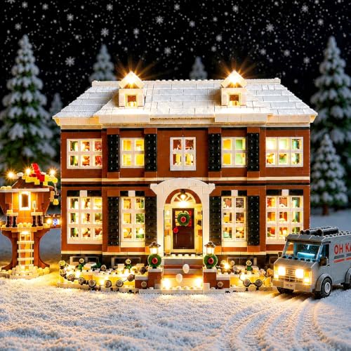 Nitemode LED Light Kit Compatible with Lego Home Alone House 21330 Upgraded Layered Lighting Design Accessories for Display ((JUST Lights)