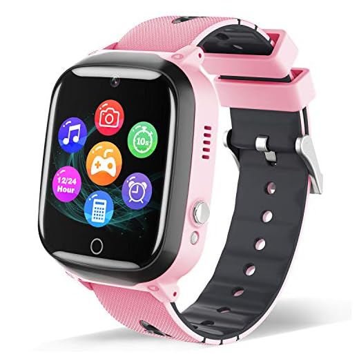 Smart Watch for Kids - Children Smartwatch Boys Girls with 7 Intelligent Games Music MP3 Player HD Selfie Camera Calculator Alarm Timer 12/24 Hours for 4-12 Years Old Students (Pink)