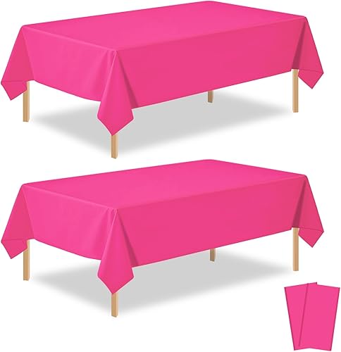 Miniatura 9 de Paquete de 2 manteles rectangulares desechables de plástico color verde salvia, de 54 x 108 pulgadas, manteles de plástico verde salvia para E02