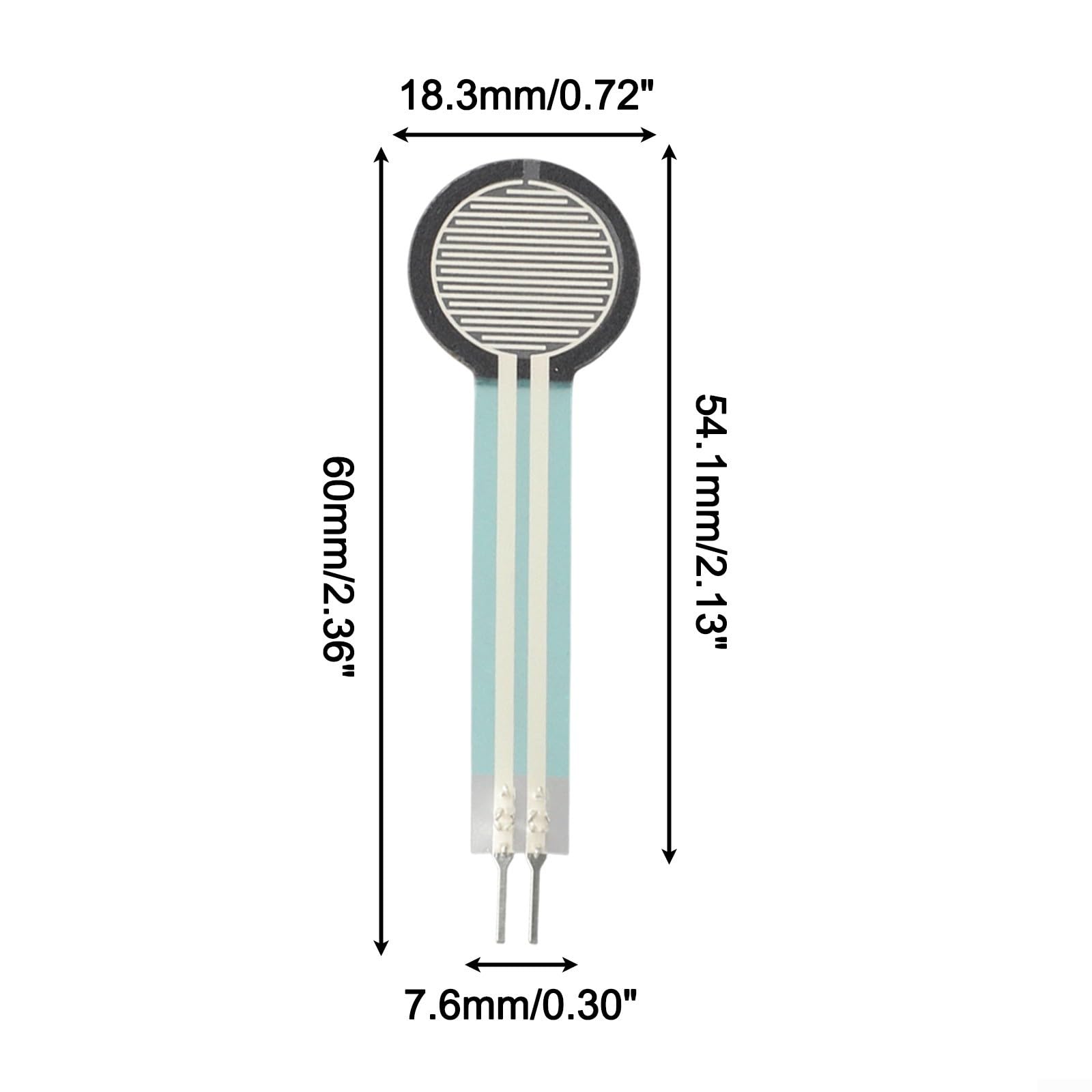 Sensori di pressione a film sottile 2PCS per resistenza di rilevamento della forza FSR402 con sensibilità affidabile per usi di misurazione dello stress e della forza