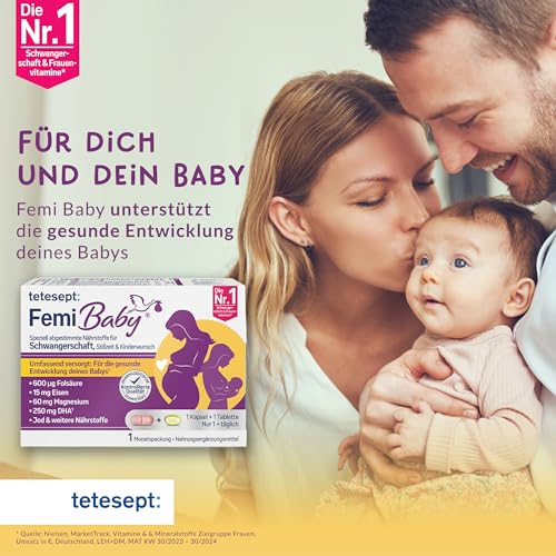 tetesept Femi Baby, Nahrungsergänzungsmittel, 30 Tabletten + 30 Kapseln – Ansicht 5