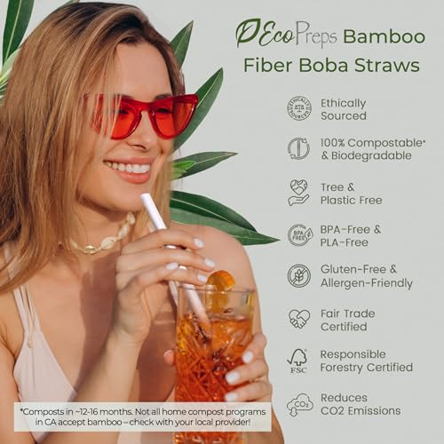 Pitillos biodegradables de bambú EcoPreps 50 unidades miniatura 2