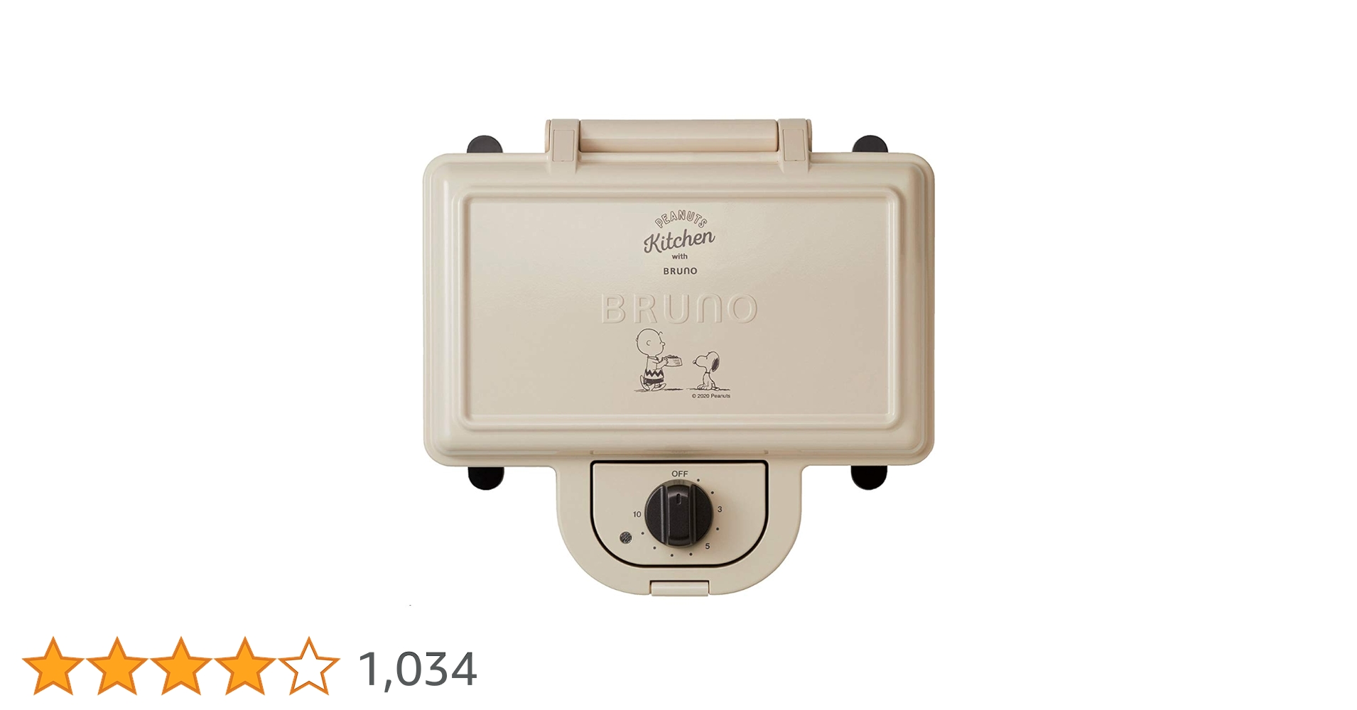 ブルーノ ホットサンドメーカーダブル スヌーピー BOE069-ECRU ● Amazon.com: BRUNO Peanuts Hot Sand Maker double BOE069-ECRU White