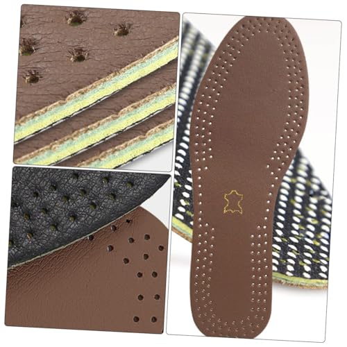 2 pares de plantillas de cuero transpirables para hombre miniatura 7