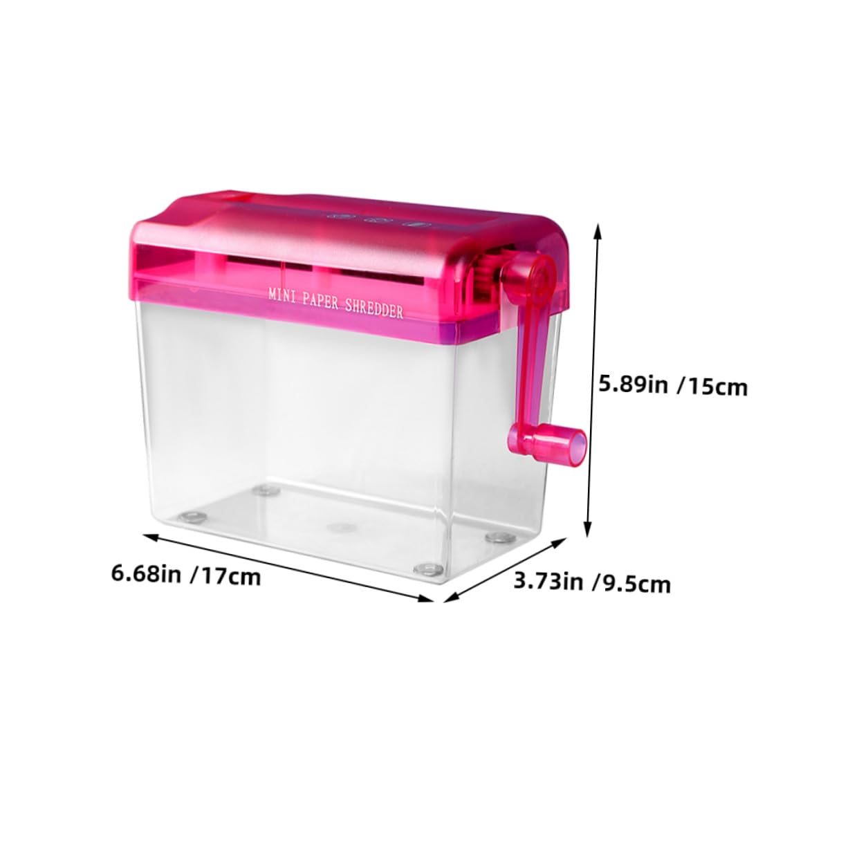 DOITOOL 2 Piezas Trituradora de Portátil Manual Mini Diseño de Manivela para Oficina Escuela y Papel Shredder Seguro y de Unidades Rosa y Azul