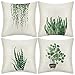 Stile Tropicale Foglie Federe Stampato Cuscini per Divani da Giardino Vintage, Per il Soggiorno Camera da Letto Divano Letto Auto di Famiglia Ufficio Cafe all'aperto Copricuscini 45 x 45 cm, 4 Pezzi