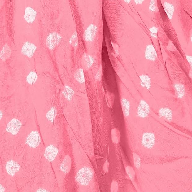 Image of Women Cotton Hand Printed Bandhani Design Dupatta | Ethnic Tie Die Print Dupatta (LENGTH 2.10M)