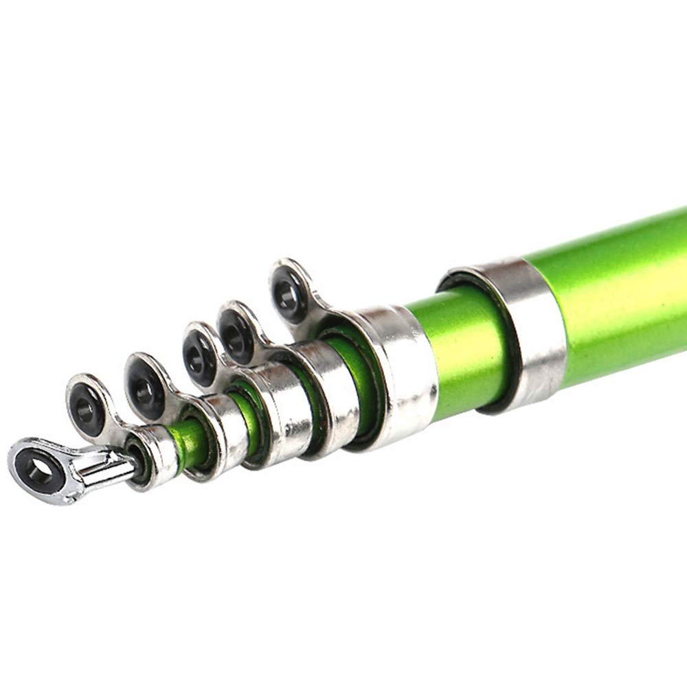 REMYS Mini Staccabile Portatile Portatile Canna da Pesca Asta Corta Asta da Pesca da Pesca ghiacciata da 1,5 m