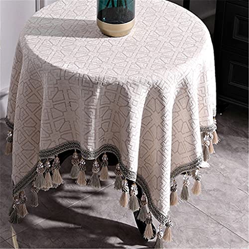 Nappe ronde en tissu lavable pour protéger votre table basse de salon - 4