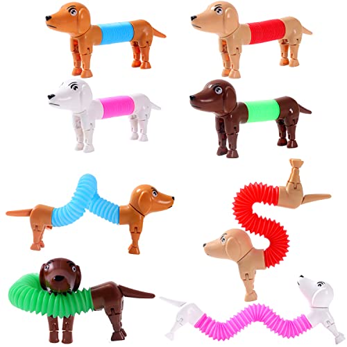 Dog pop Tubes,Autism Sensory Toys,Travel Toys,Fidget Toys for Kids Girls,Toddler Toys Age 2-4,Sensory Fidget Toys,Sensory Toys for Kids 5-7,figette Toys,Dog Party Favors,Stocking Stuffers for Kids