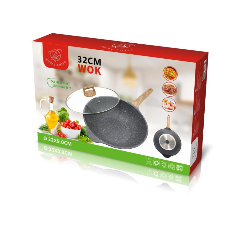Poêle Wok 32cm qui ne colle pas pour cuire sans graisse - 3