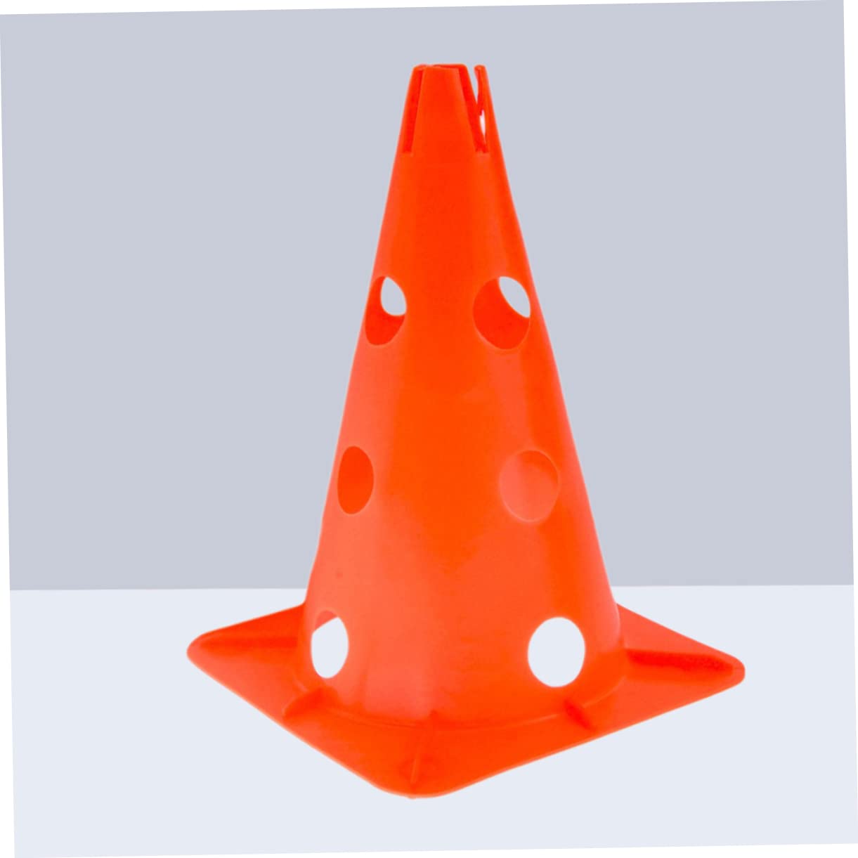 Toyvian 5pièces Cônes De Marquage à Fentes De Cônes pour Obstacle De Football Ajourés pour Signalisation De Patinage Et Entraînement Orange