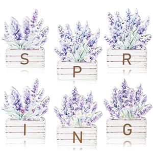 Watinc6pcsspringwoodendecorativesignslavenderthemedtabletopcenterpiecesignspurplelavendersfarmhouserusticpartydecorforspringholidayhome Urban Country Home Decor Watinc 6pcs spring wooden decorative signs lavender themed tabletop centerpiece signs purple lavenders farmhouse rustic party decor for spring holiday home urban country home decor