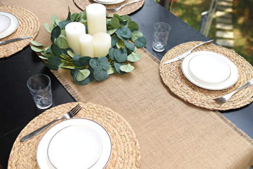 Home·FSN Burlap Table Runner, 100% Jute Vintage 14X72 Inches Table Runner for Wedding, Parties, BBQ's, Everyday, Holidays - Image 4