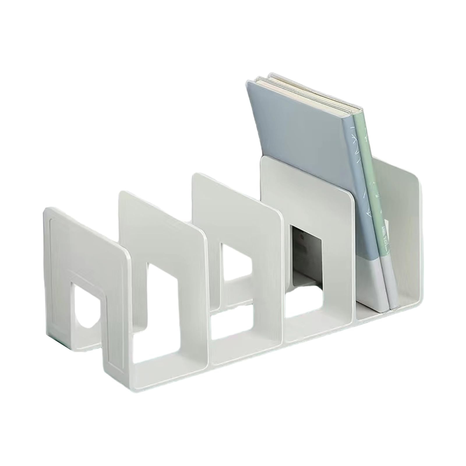 Multifunctional Desk Organizers Desk Bookend Book Magazine Stand 4 Compartments Space Saving Organizers Bookends