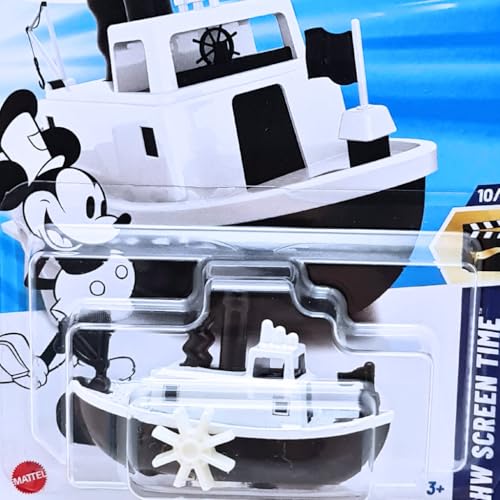 Image of Hot Wheels Disney Steamboat Mickey Mouse HW Creen Time Ages 3 Years and Up 166 /250 (White)