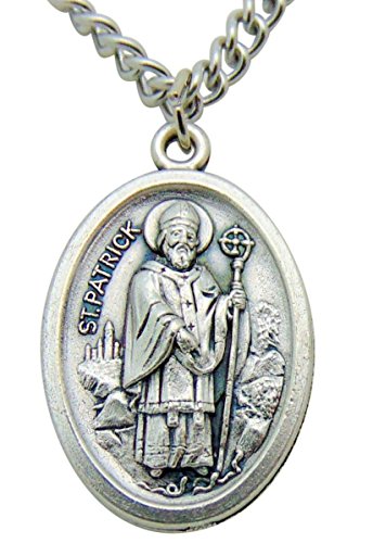 Westman Works St Patrick/St Bridget Medal Gift 3/4 Inch Metal Pendant with Stainless Steel Chain