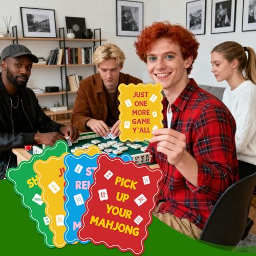 4 cartas mezcladoras coloridas para Mahjong en acrílico miniatura 7