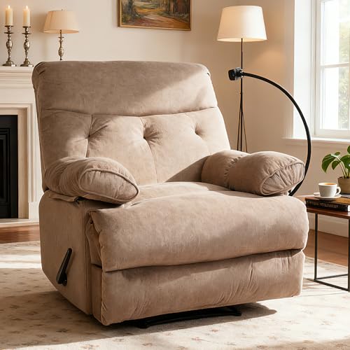 Sillón Reclinable Manual Marrón Tela Antirralladura