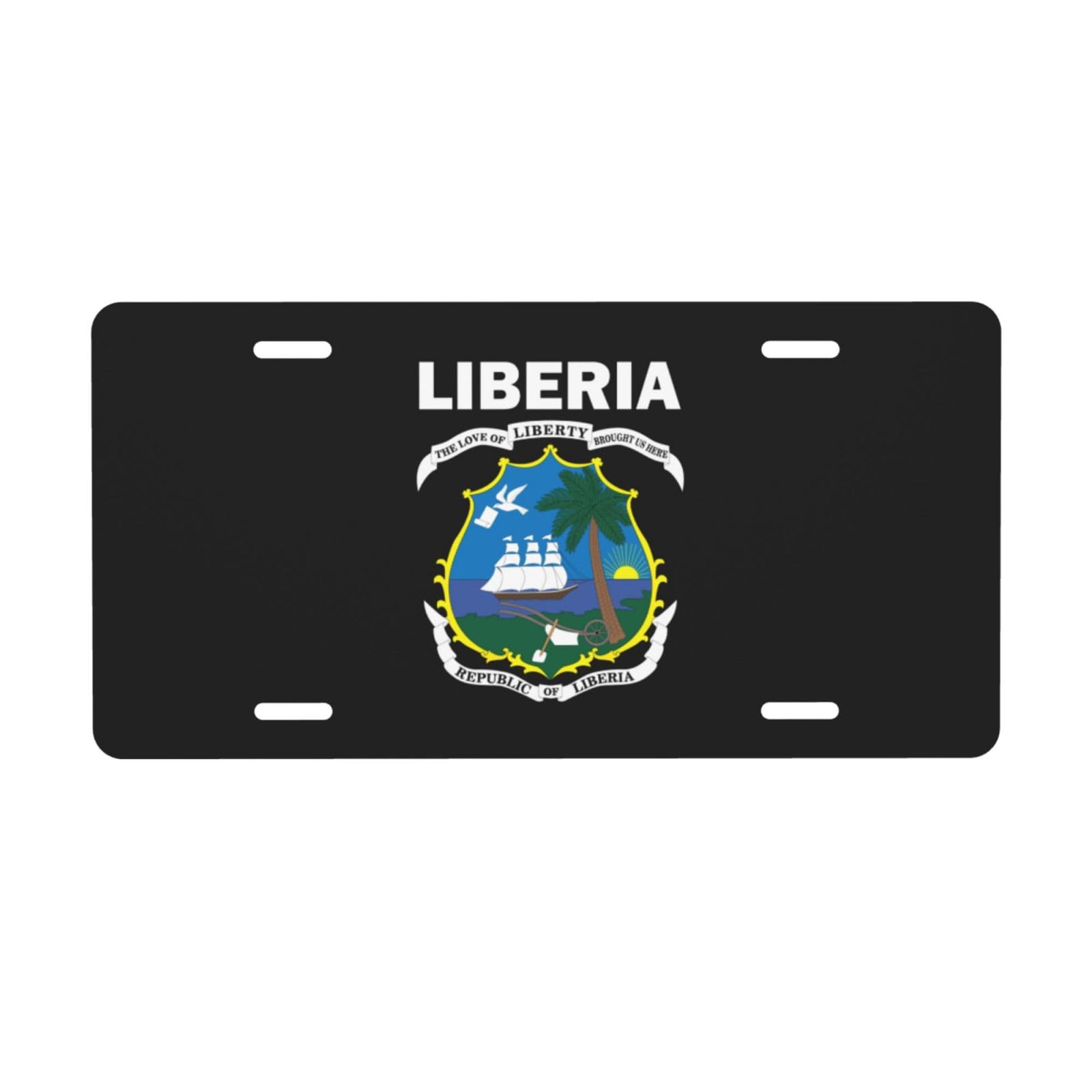 Piguncle Liberia Coat of Arms Flag All-Matching Decorative Plaque 6x12 Inch Exquisite Ornament