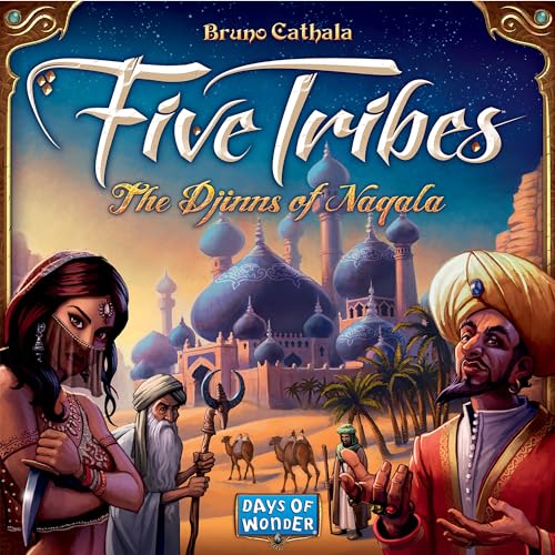 Image of Five Tribes Board Game - Conquer the Sultanate of Naqala! Worker Placement Strategy Game for Kids & Adults, Ages 13+, 2-4 Players, 40-80 Minute Playtime, Made by Days of Wonder