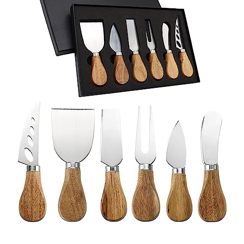 Catálogo para Comprar On-line Cuchillos de untar que Puedes Comprar On-line. 43 Juego de cuclillos de queso, completa de cuclillos de queso de aire inoxidable, en paquetes de 6 piezas para cuchillos de Corte como queso, pizza, queso, etc.
