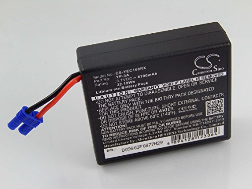 vhbw Batería de Li-Ion 8700mAh (3.7V) para Drone, Mando a Distancia, Control Remoto reemplaza Yuneec YP-3A