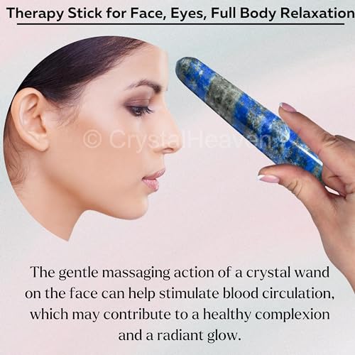 Image of Certified Lapis Lazuli Crystal Wand - Smooth Crystal Wand for Energy Healing, Chakra Balancing, Meditation and Home Decor - Crystals and Healing Stones for Gift