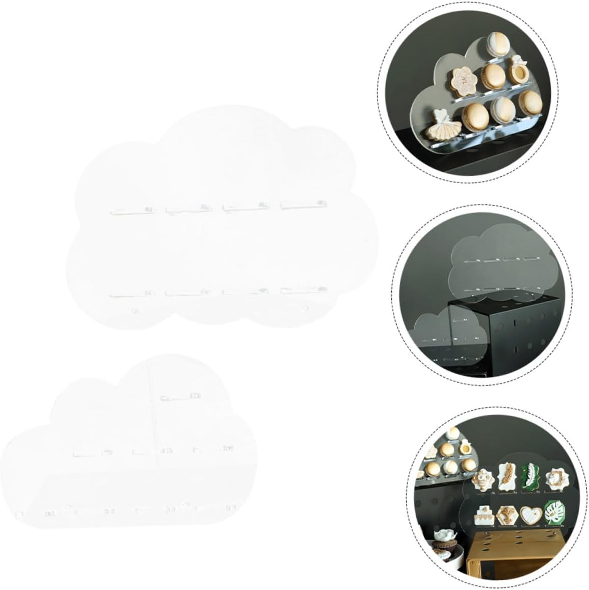 2pcs Acrylic Dessert Stands Cupcake Holders Donut Display Racks for Birthdays Weddings Parties Stable Structure for Cookies Candies