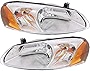 Evan-Fischer Headlight Set Compatible with 2003 Chrysler Sebring 2003-2006 Dodge Stratus Left Driver and Right Passenger Side Halogen With bulb(s)