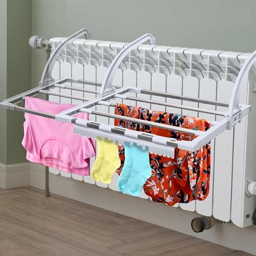 EPISENT Extendable Radiator Clothes Airer | Space-Saving Drying Rack ...
